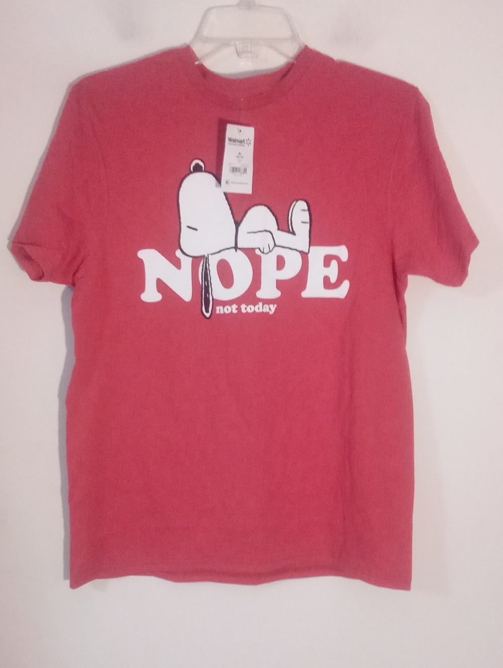 Snoopy "Nope Not Today" Graphic Tee Red NWT Tshirt